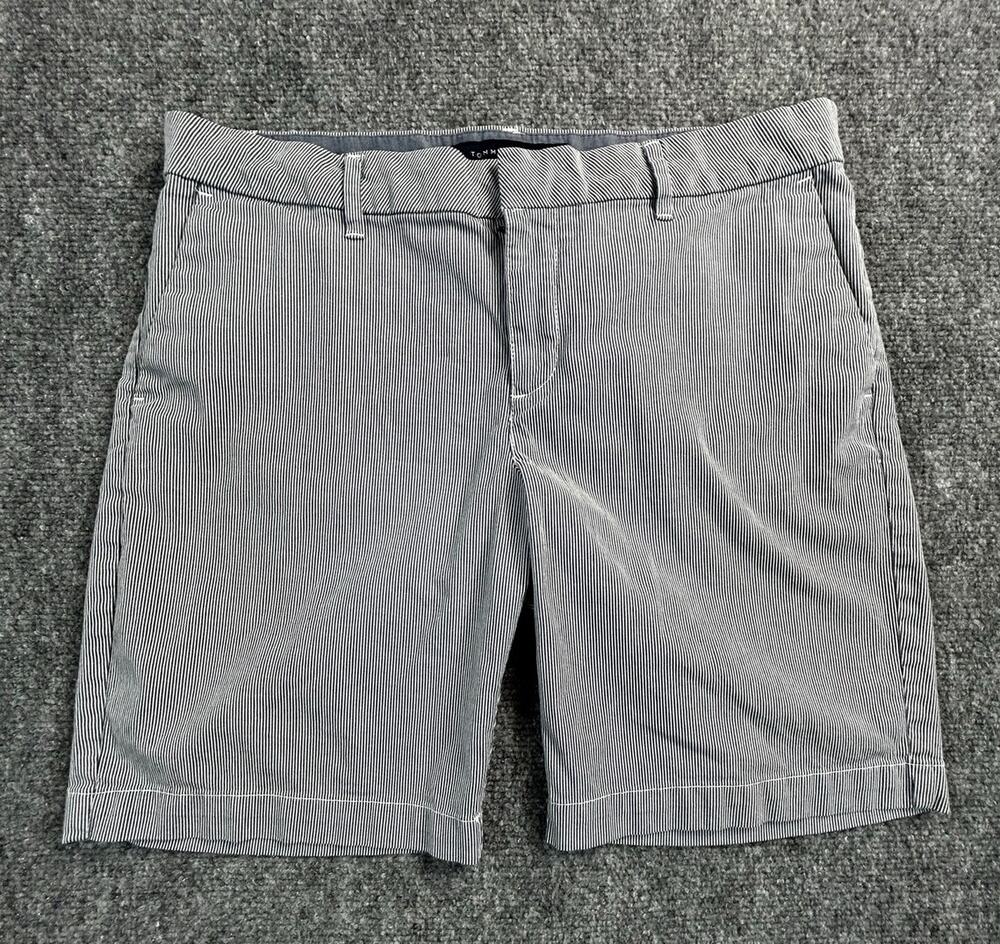 Tommy Hilfiger Women's Seersucker Stripe Chino Shorts Size 6 Blue White